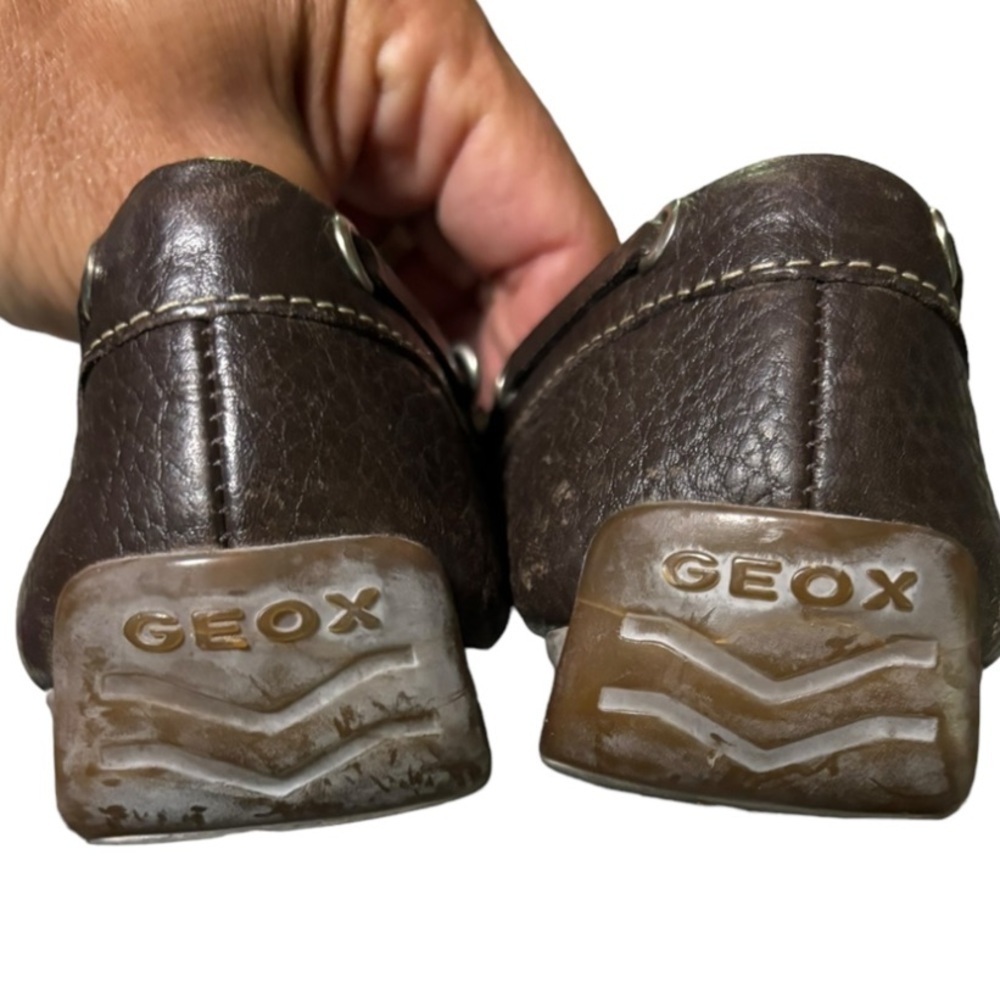 Geox Spira Dark Brown Loafers Size 37.5 / Ladies Size 6 Leather Driving Loafers - Picture 7 of 14